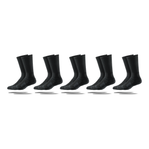 Black Men's crew Socks 5-Pack 