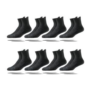 Black Women's Mid Socks 8-Pack