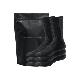Black Crew Socks pack 3 with Package