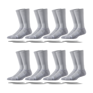 Grey Men's crew Socks 8-Pack