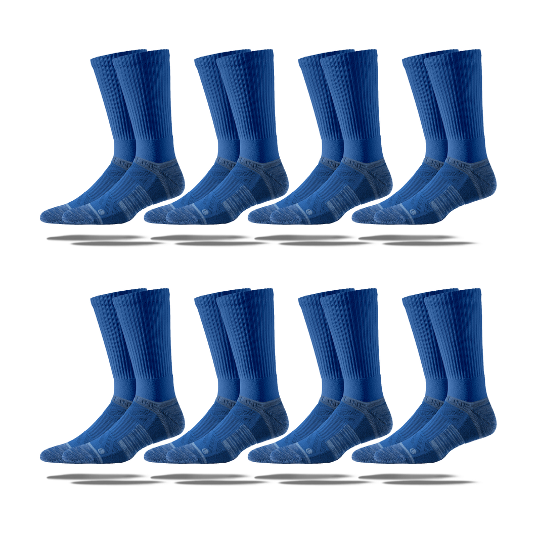 Navy Men's crew Socks 8-Pack 