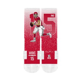 Pat Mahomes Scramble Red Socks