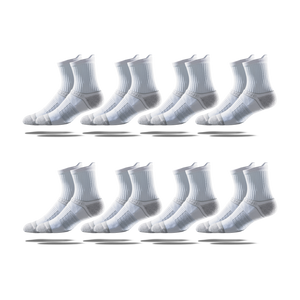 white Women's Mid Socks 8-Pack