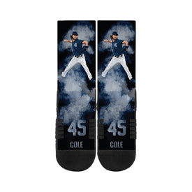 Gerrit Cole Navy Fog Socks