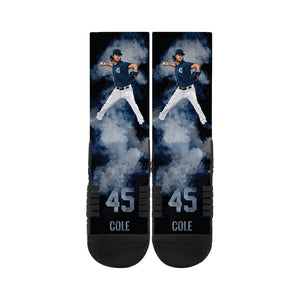 Cole Text - Team Number 45 - Batting Stance - Fog Background