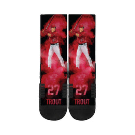 Mike Trout Red Fog Socks